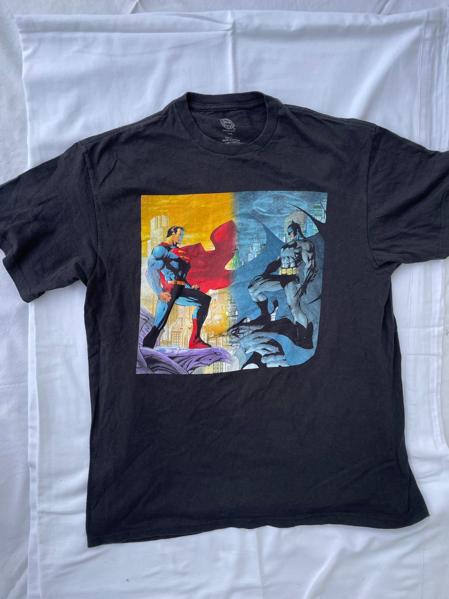T-shirt à manches courtes Superman VS Batman Vintage